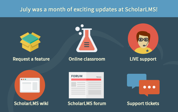 July was a month of exciting updates at ScholarLMS
