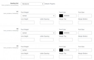 Theme Settings Fonts