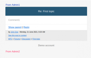 LMS footer setting