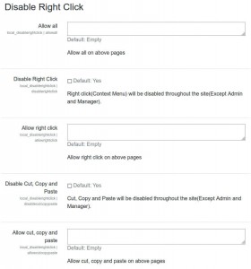 Disable right click cut copy paste course