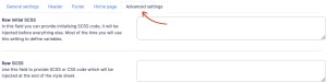 Theme advanced settings