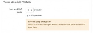 LMS Home page faq settings