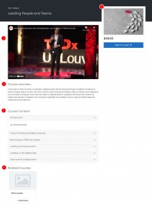 LMS course landing page