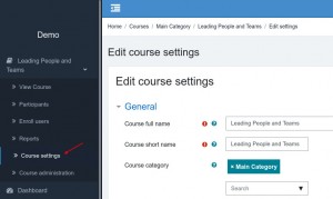 LMS Course Landing Page Settings