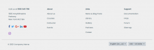 LMS footer