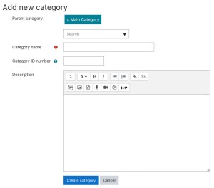 Add a new course category
