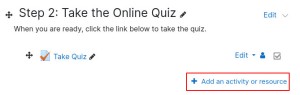 add an activity or resource link