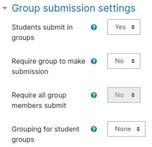 Assignment Group Submission Settings