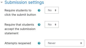 Assignment Submission Settings