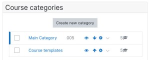 Course Category Actions