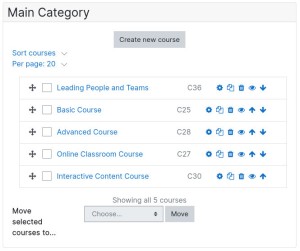 Course Actions