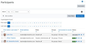 Course Participants List