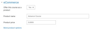 Course Settings eCommerce