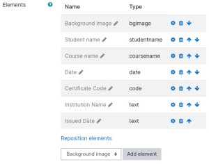 Custom Certificate Elements