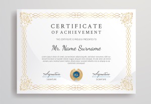 Custom certificate sample
