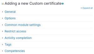 Custom Certificate Settings