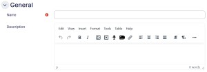 Activity setting general tab