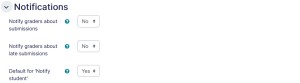 Assignment settings notifications tab