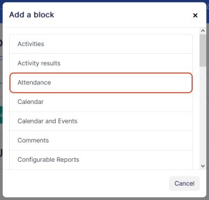 Add block picker attendance