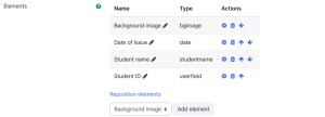 Edit certificate elements