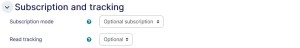Forum settings subscription tracking tab