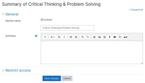 Edit Topic Options