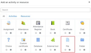 File Activity Chooser