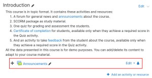 Annoucement Forums