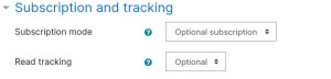 Forum Settings Subscriptions Tracking