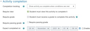 H5P Interactive Activity Completion