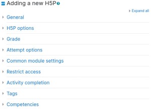 H5P Settings