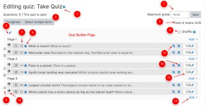 Quiz Builder Page