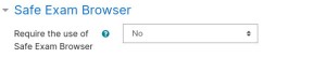 Quiz Settings Safe Browser