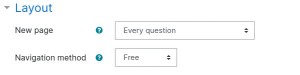 Quiz Settings Layout