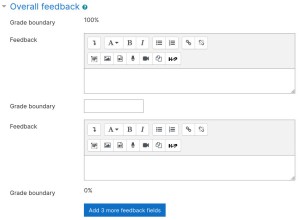 Quiz Settings Overall Feedback