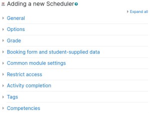 Scheduler Settings