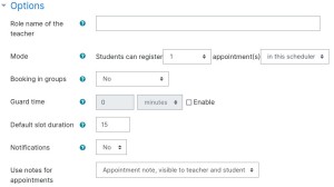 Scheduler Options
