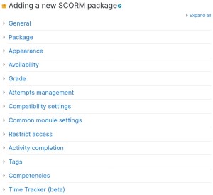 SCORM Settings
