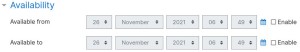 SCORM Settings Availability