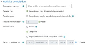SCROM Completion