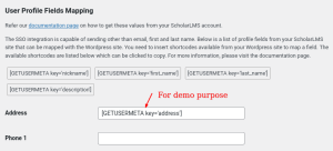 WP SSO Custom fields
