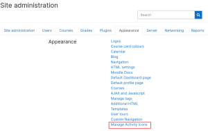 Manage Activity Icons