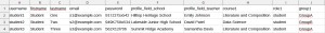 Sample CSV file