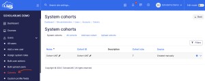 Cohorts page