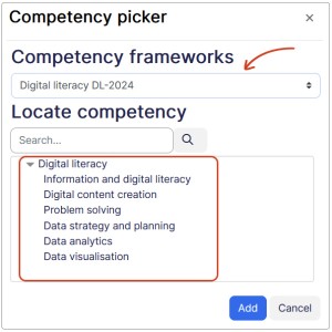 Competency picker