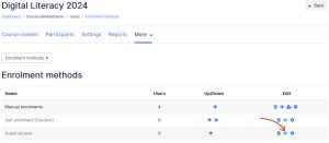 Course guest access toggle