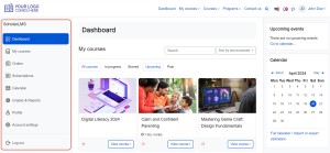 Learner dashboard left navigation