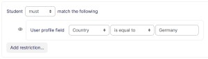 Access Restriction User Profile
