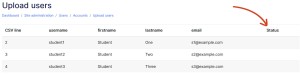 Bulk upload preview status