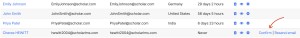 User email confirmation by admin